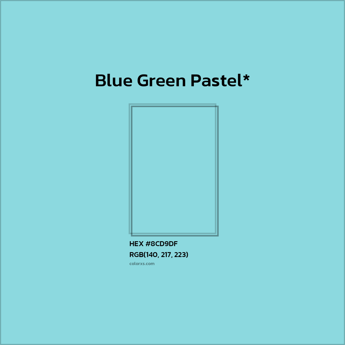 HEX #8CD9DF Color Name, Color Code, Palettes, Similar Paints, Images
