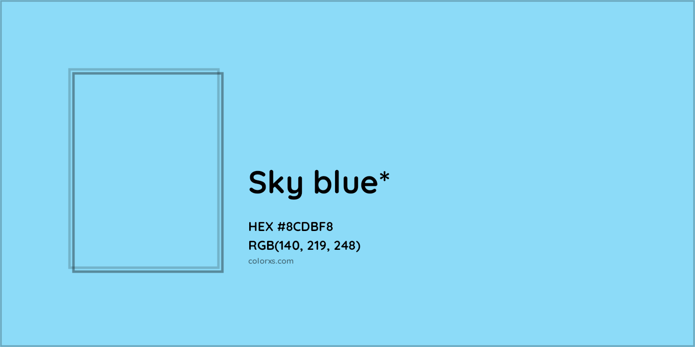 HEX #8CDBF8 Color Name, Color Code, Palettes, Similar Paints, Images