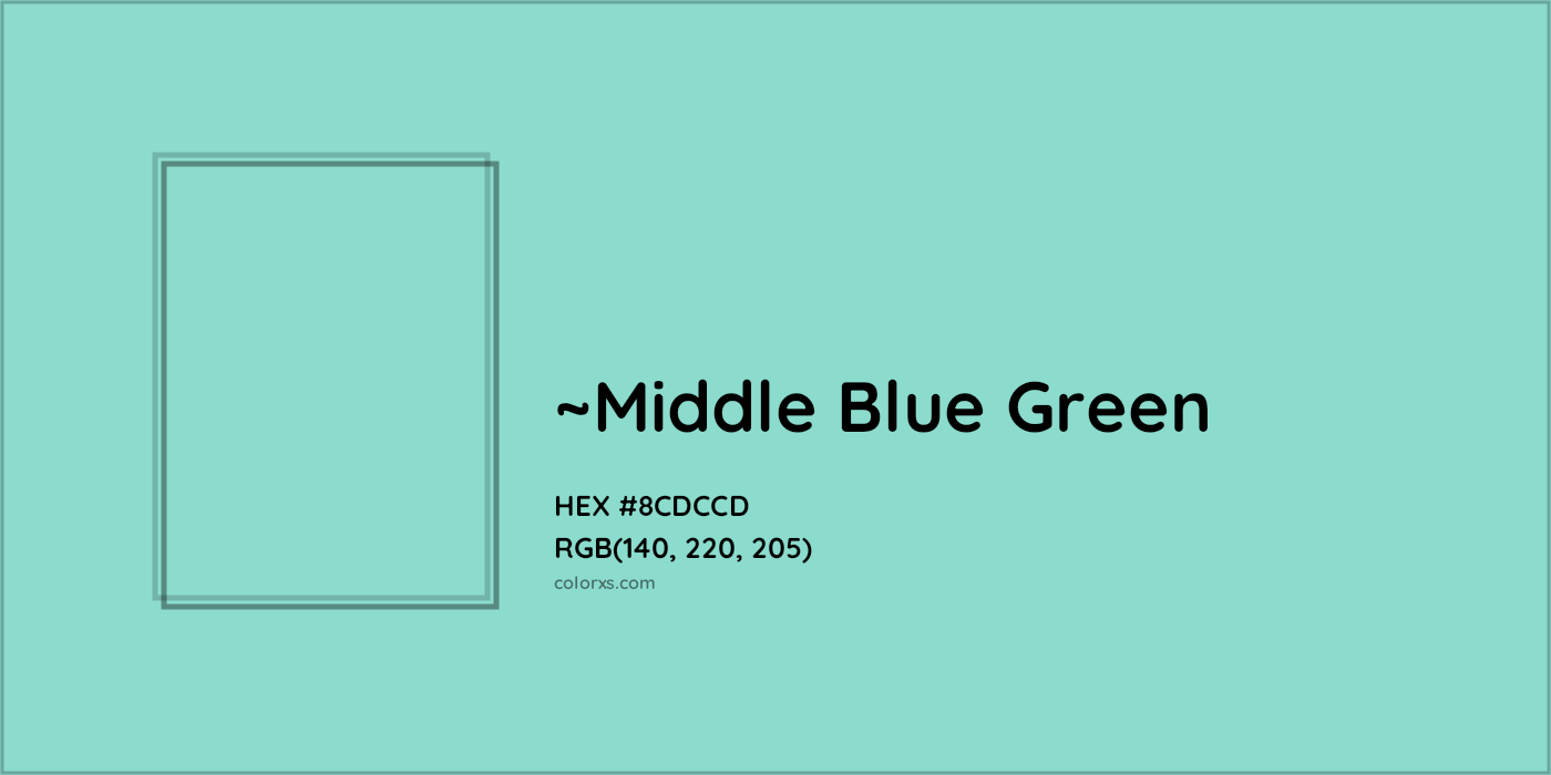 HEX #8CDCCD Color Name, Color Code, Palettes, Similar Paints, Images