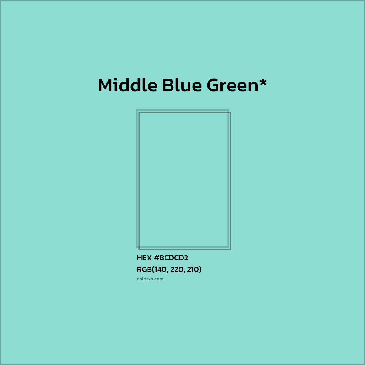 HEX #8CDCD2 Color Name, Color Code, Palettes, Similar Paints, Images