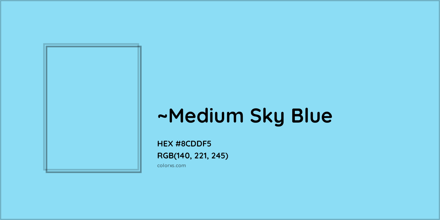 HEX #8CDDF5 Color Name, Color Code, Palettes, Similar Paints, Images