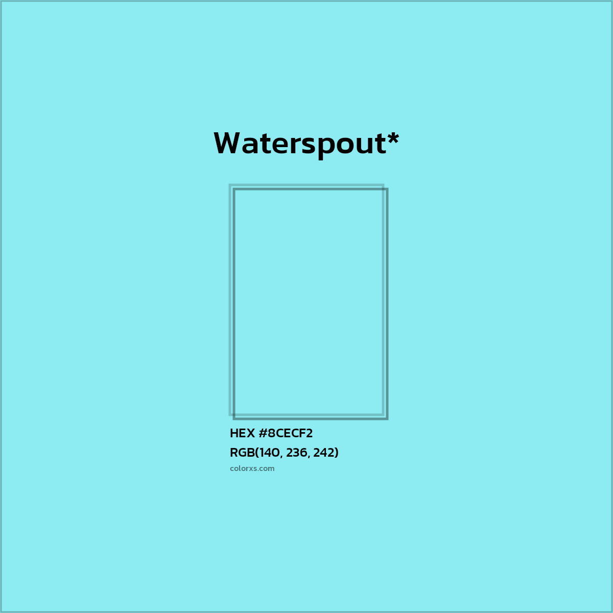 HEX #8CECF2 Color Name, Color Code, Palettes, Similar Paints, Images