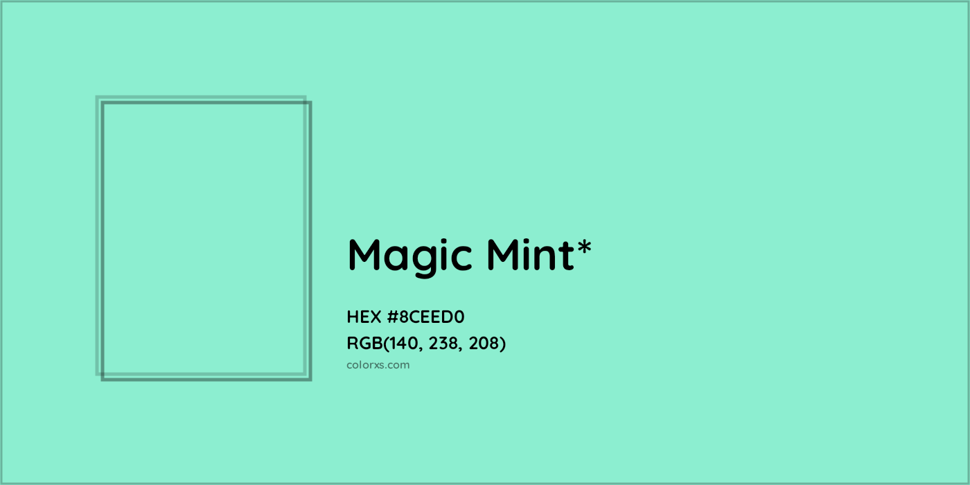 HEX #8CEED0 Color Name, Color Code, Palettes, Similar Paints, Images