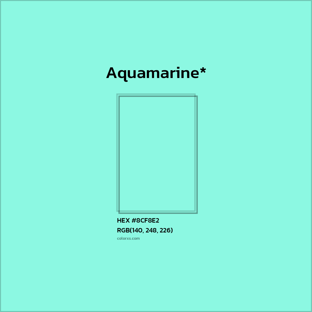 HEX #8CF8E2 Color Name, Color Code, Palettes, Similar Paints, Images