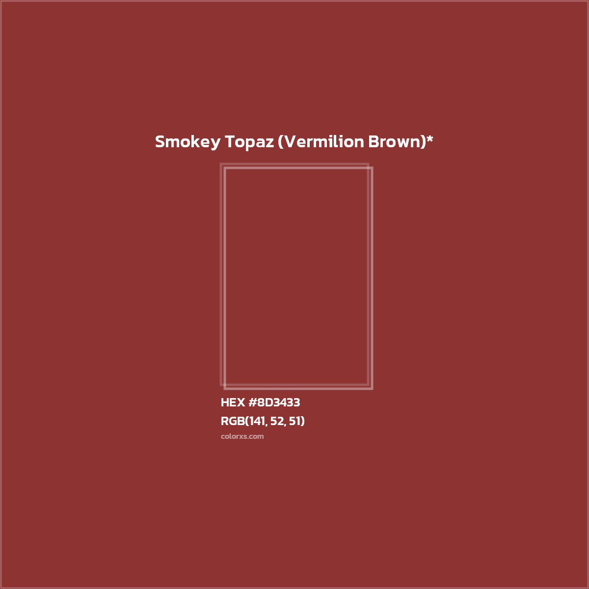 HEX #8D3433 Color Name, Color Code, Palettes, Similar Paints, Images