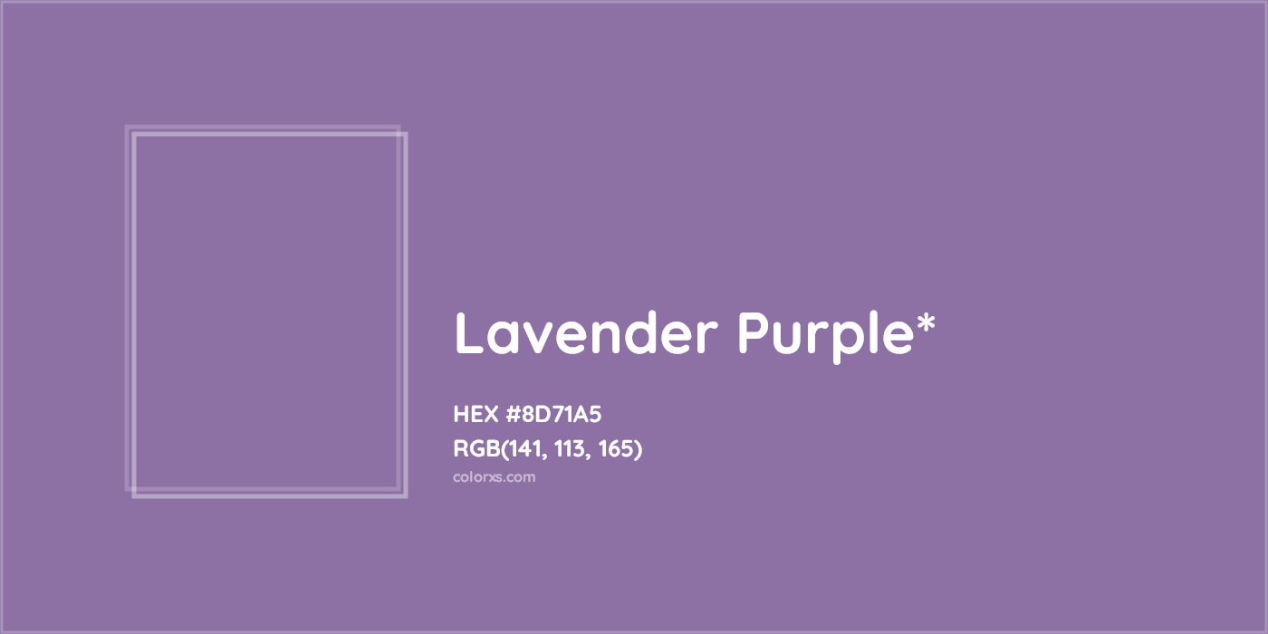 HEX #8D71A5 Color Name, Color Code, Palettes, Similar Paints, Images