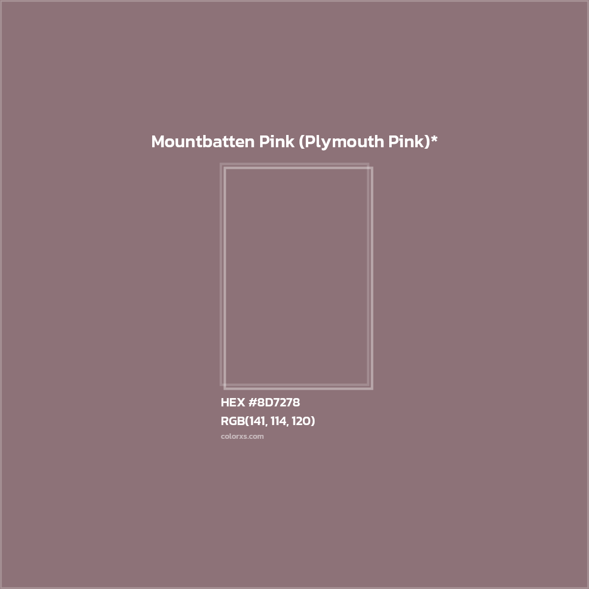 HEX #8D7278 Color Name, Color Code, Palettes, Similar Paints, Images