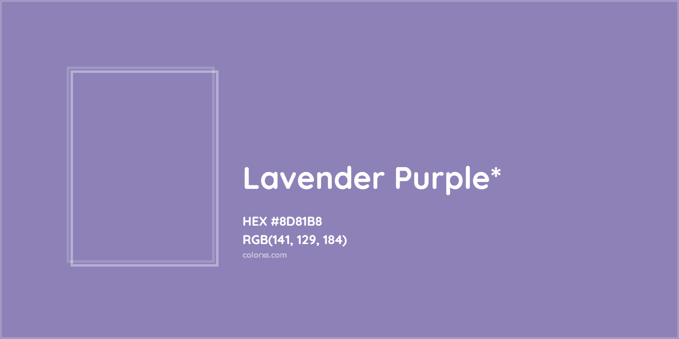 HEX #8D81B8 Color Name, Color Code, Palettes, Similar Paints, Images