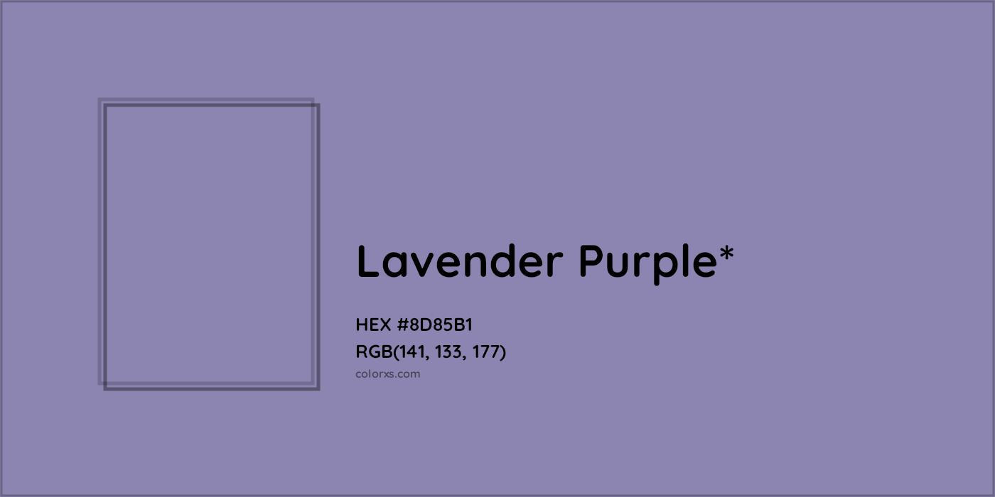 HEX #8D85B1 Color Name, Color Code, Palettes, Similar Paints, Images