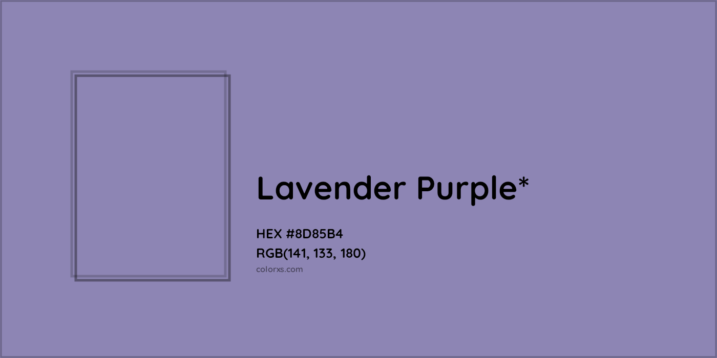 HEX #8D85B4 Color Name, Color Code, Palettes, Similar Paints, Images
