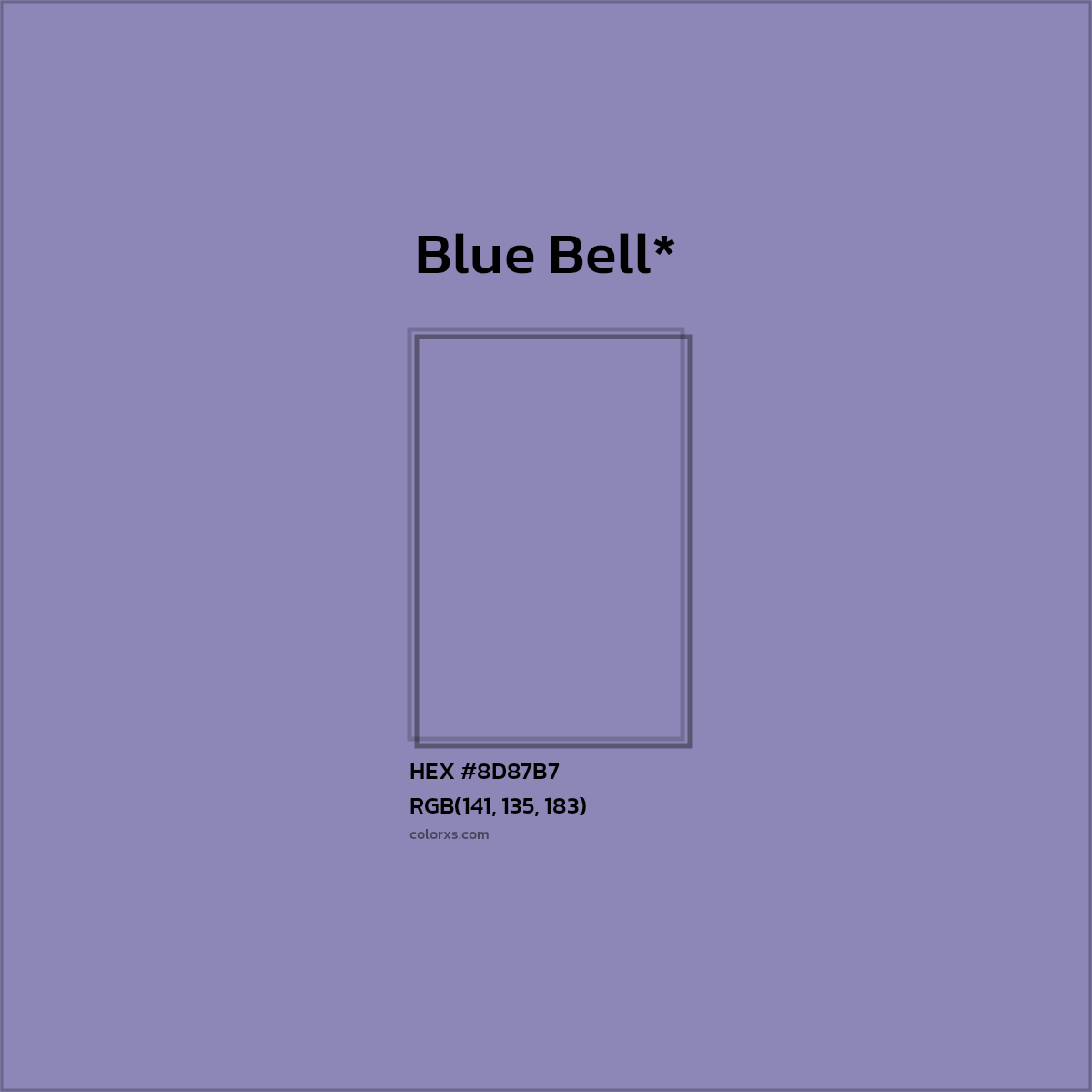 HEX #8D87B7 Color Name, Color Code, Palettes, Similar Paints, Images