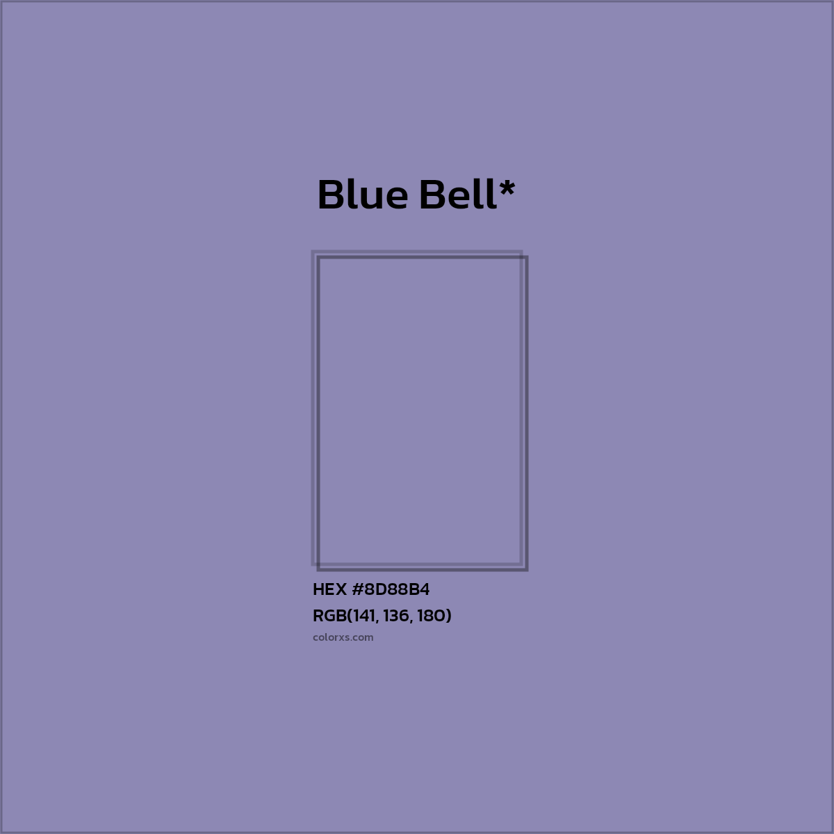 HEX #8D88B4 Color Name, Color Code, Palettes, Similar Paints, Images