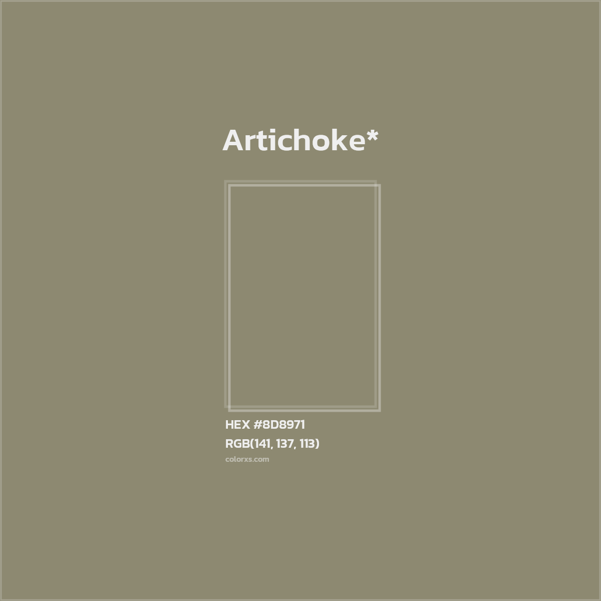 HEX #8D8971 Color Name, Color Code, Palettes, Similar Paints, Images