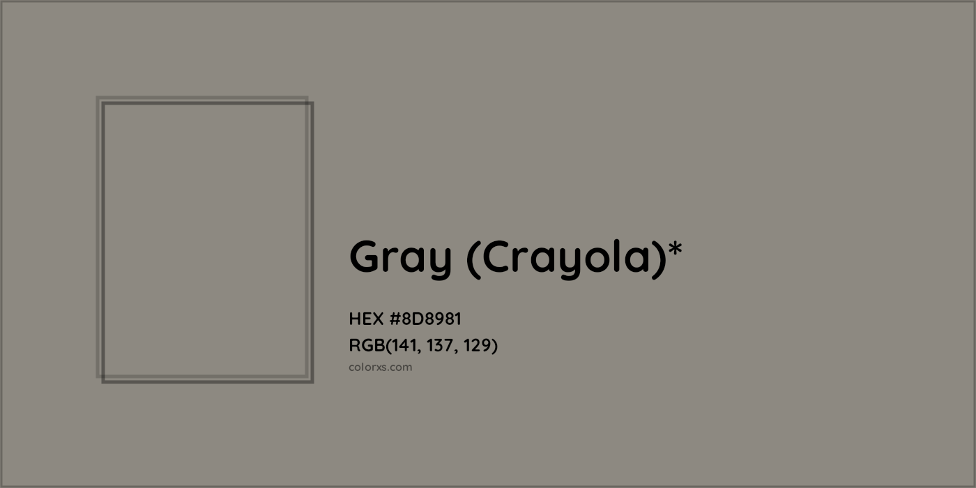 HEX #8D8981 Color Name, Color Code, Palettes, Similar Paints, Images