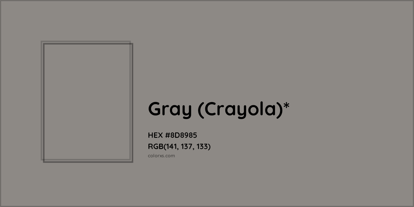HEX #8D8985 Color Name, Color Code, Palettes, Similar Paints, Images