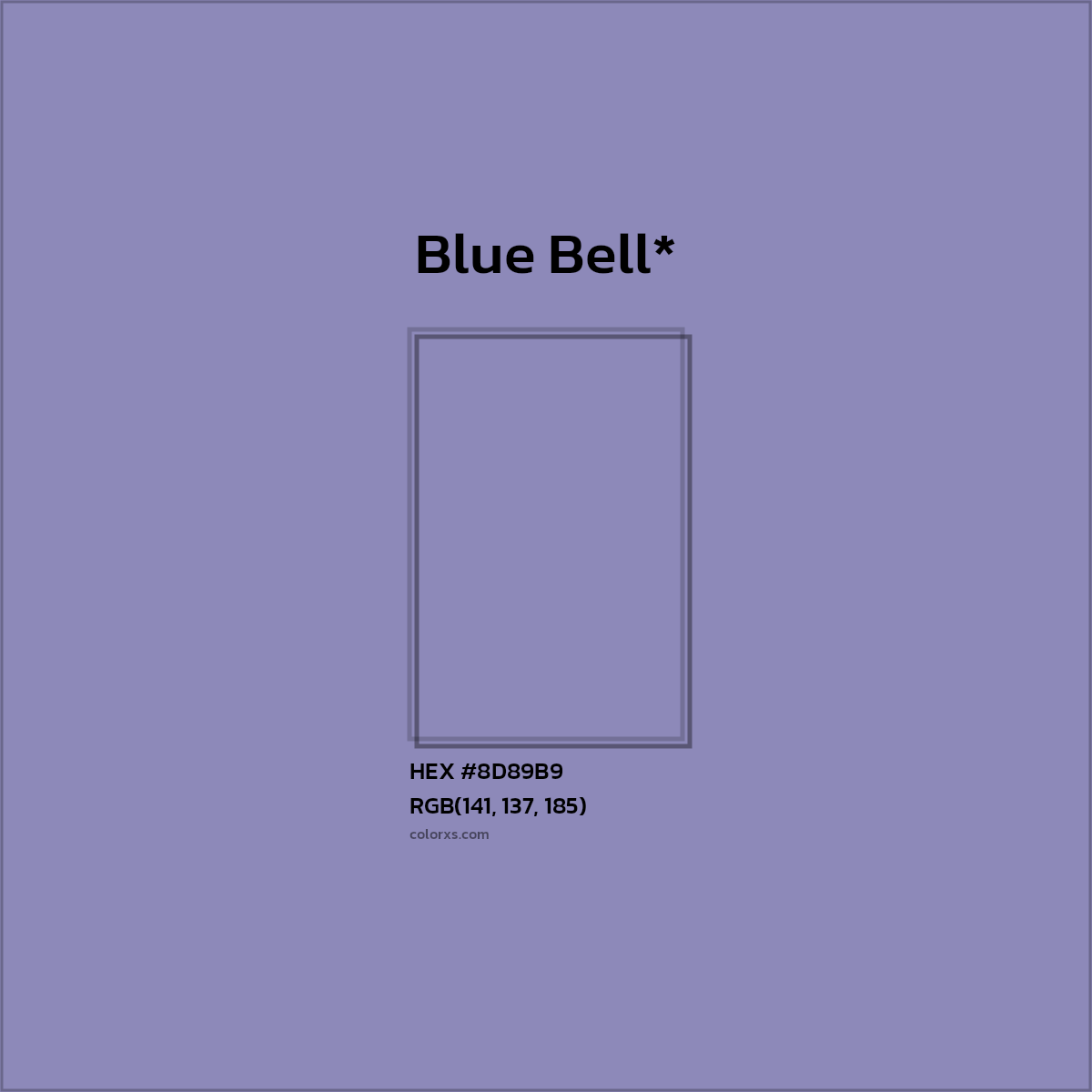 HEX #8D89B9 Color Name, Color Code, Palettes, Similar Paints, Images