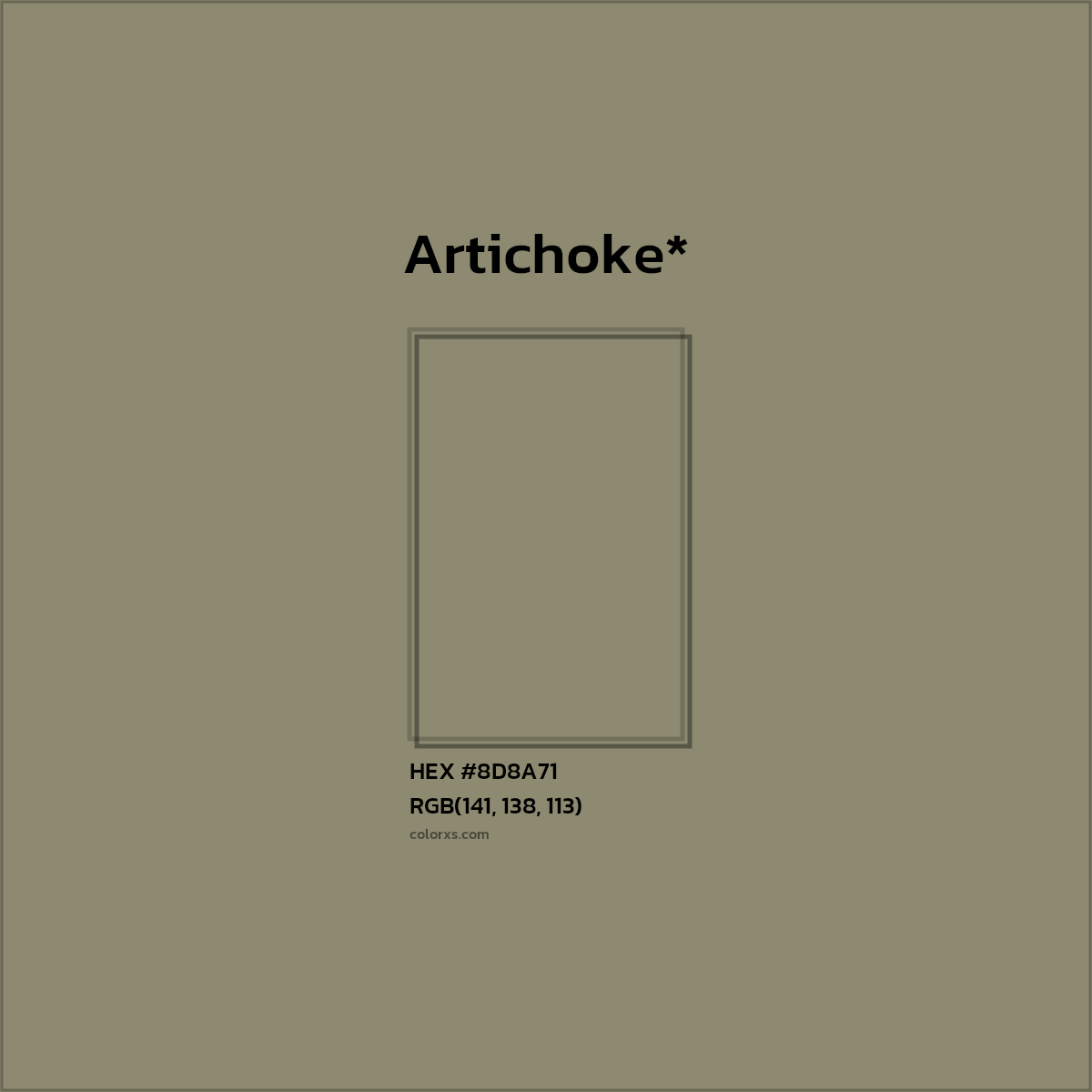 HEX #8D8A71 Color Name, Color Code, Palettes, Similar Paints, Images