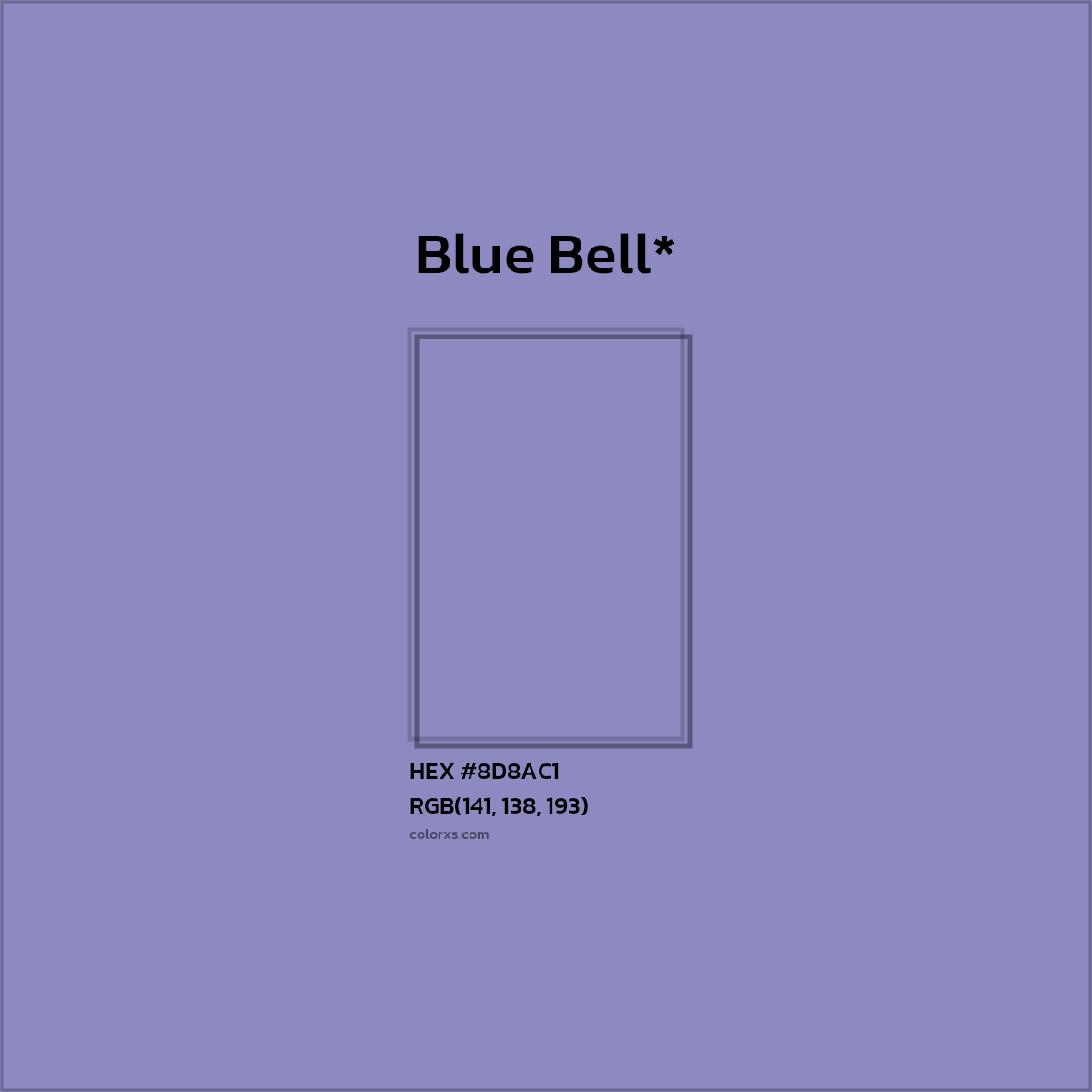 HEX #8D8AC1 Color Name, Color Code, Palettes, Similar Paints, Images