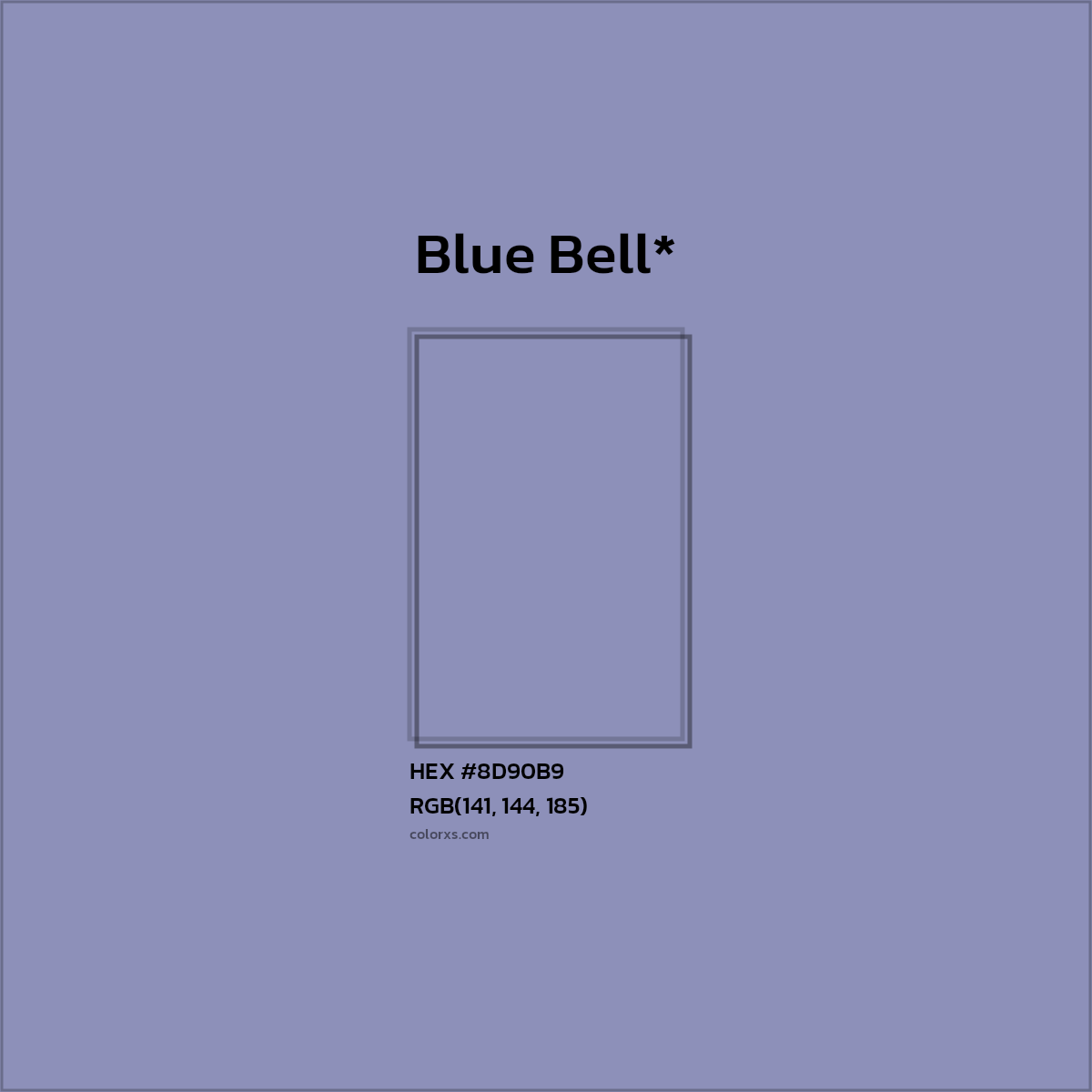 HEX #8D90B9 Color Name, Color Code, Palettes, Similar Paints, Images