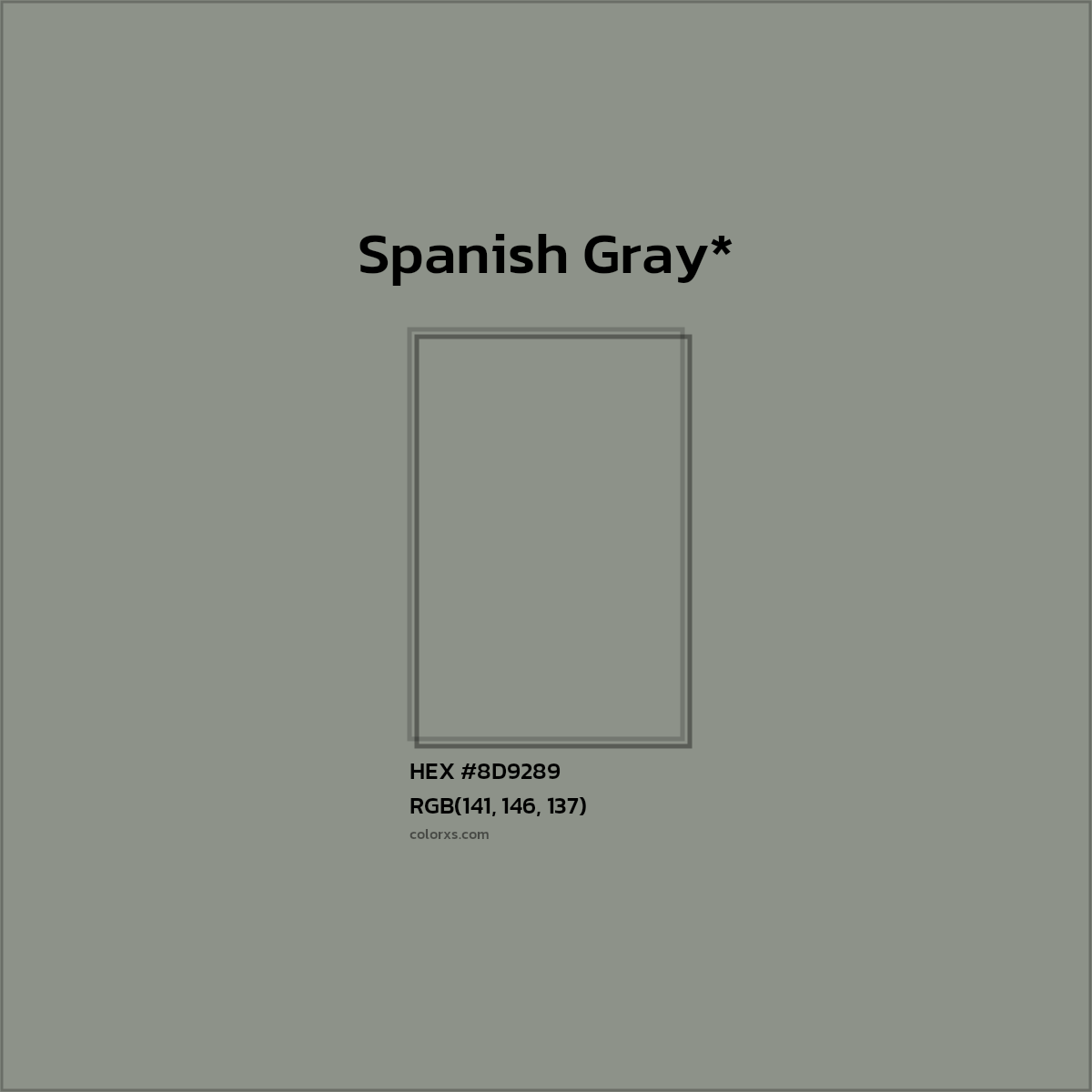 HEX #8D9289 Color Name, Color Code, Palettes, Similar Paints, Images