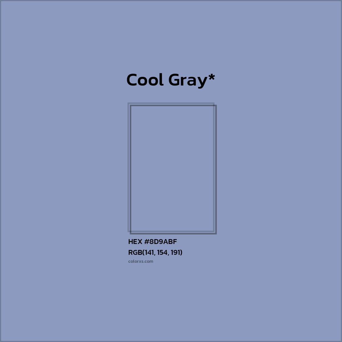 HEX #8D9ABF Color Name, Color Code, Palettes, Similar Paints, Images