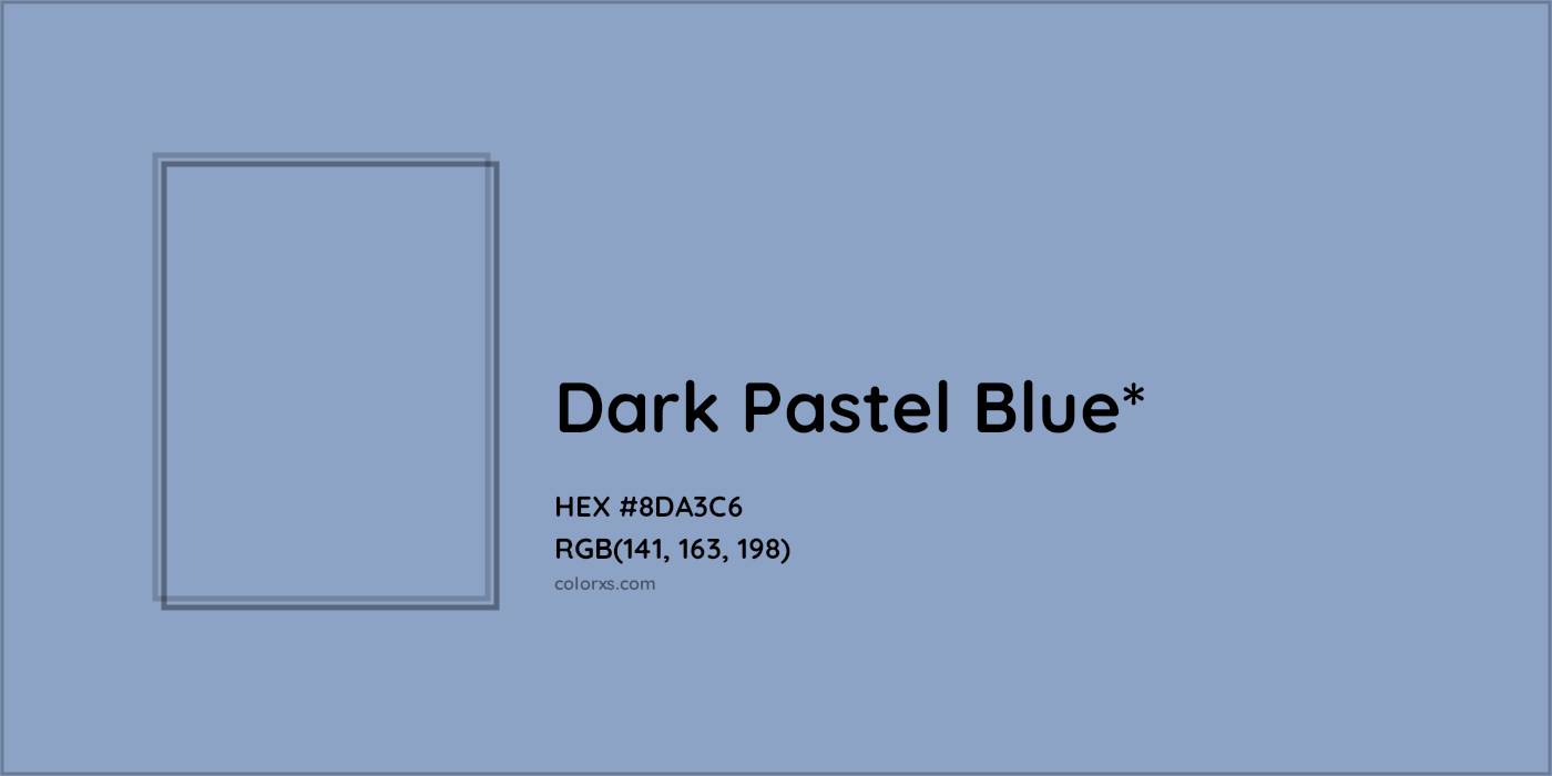 HEX #8DA3C6 Color Name, Color Code, Palettes, Similar Paints, Images