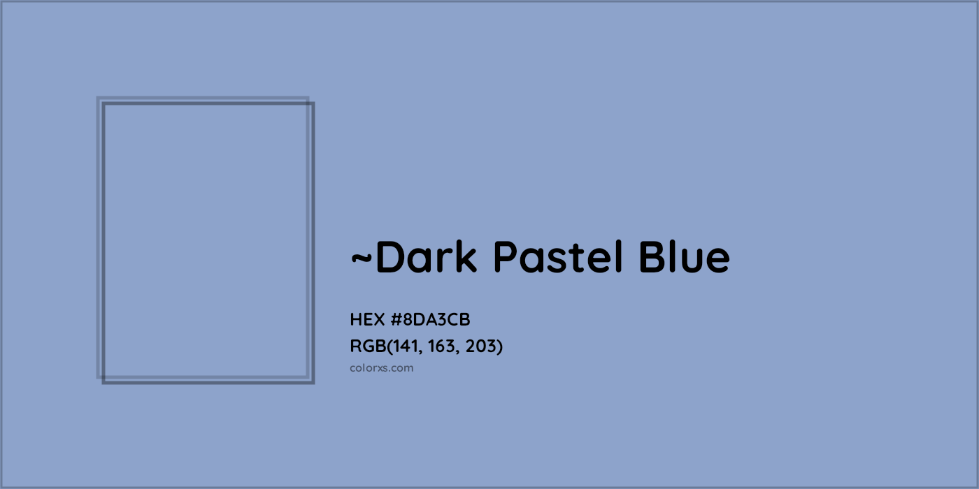 HEX #8DA3CB Color Name, Color Code, Palettes, Similar Paints, Images
