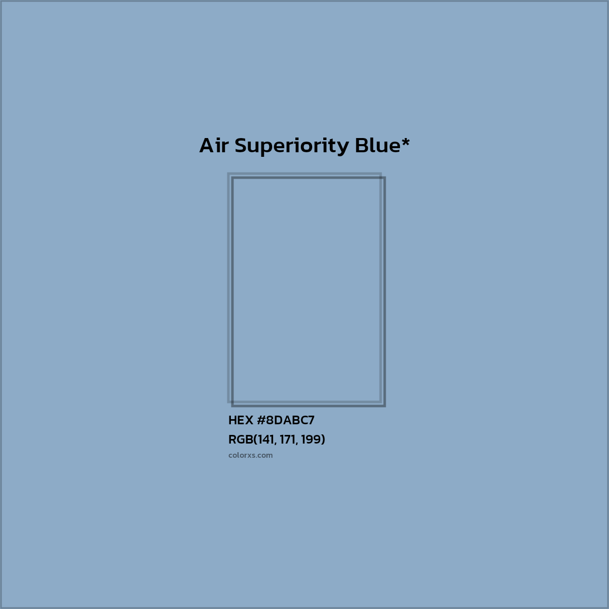 HEX #8DABC7 Color Name, Color Code, Palettes, Similar Paints, Images