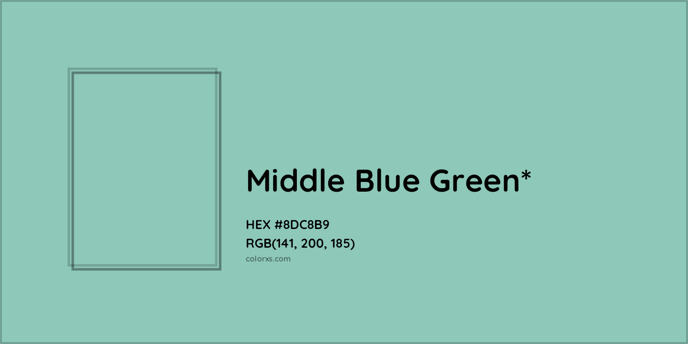 HEX #8DC8B9 Color Name, Color Code, Palettes, Similar Paints, Images