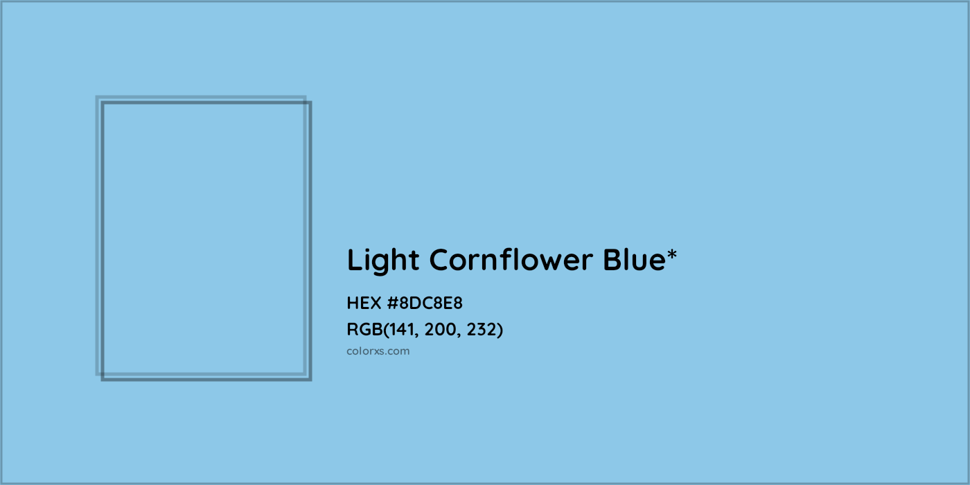 HEX #8DC8E8 Color Name, Color Code, Palettes, Similar Paints, Images