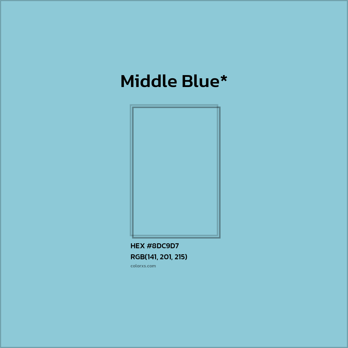 HEX #8DC9D7 Color Name, Color Code, Palettes, Similar Paints, Images