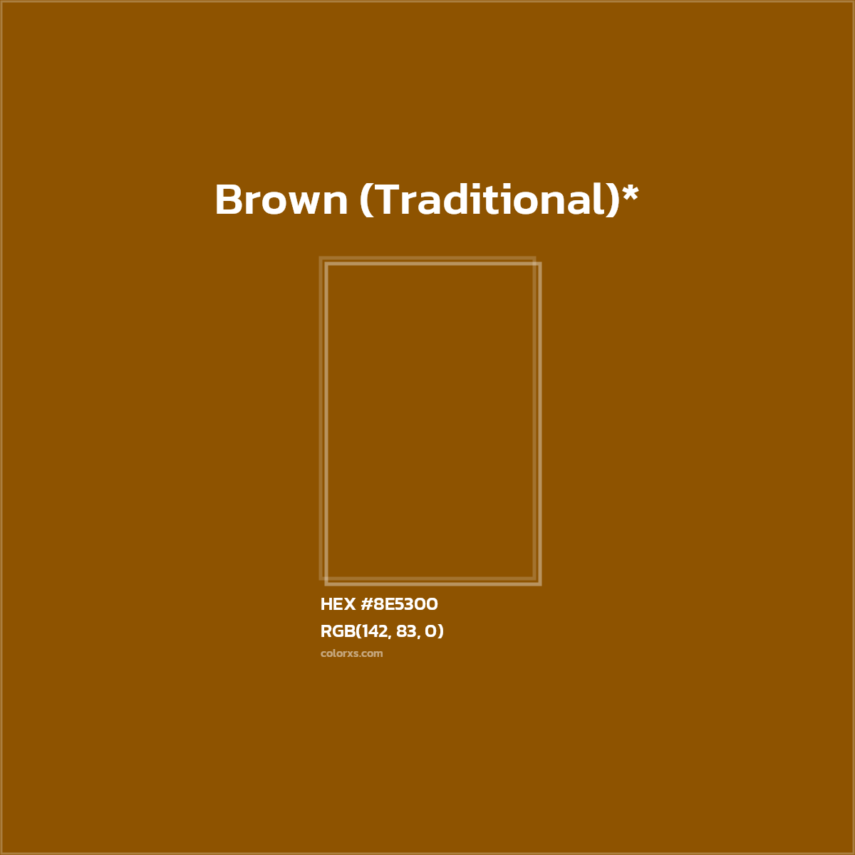 HEX #8E5300 Color Name, Color Code, Palettes, Similar Paints, Images