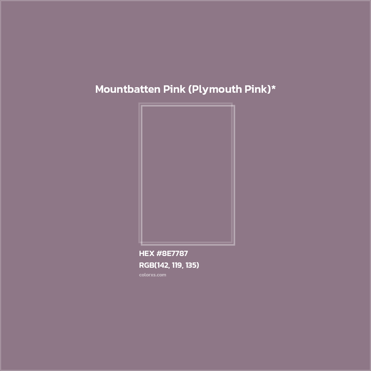 HEX #8E7787 Color Name, Color Code, Palettes, Similar Paints, Images
