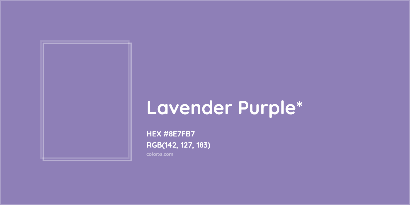 HEX #8E7FB7 Color Name, Color Code, Palettes, Similar Paints, Images