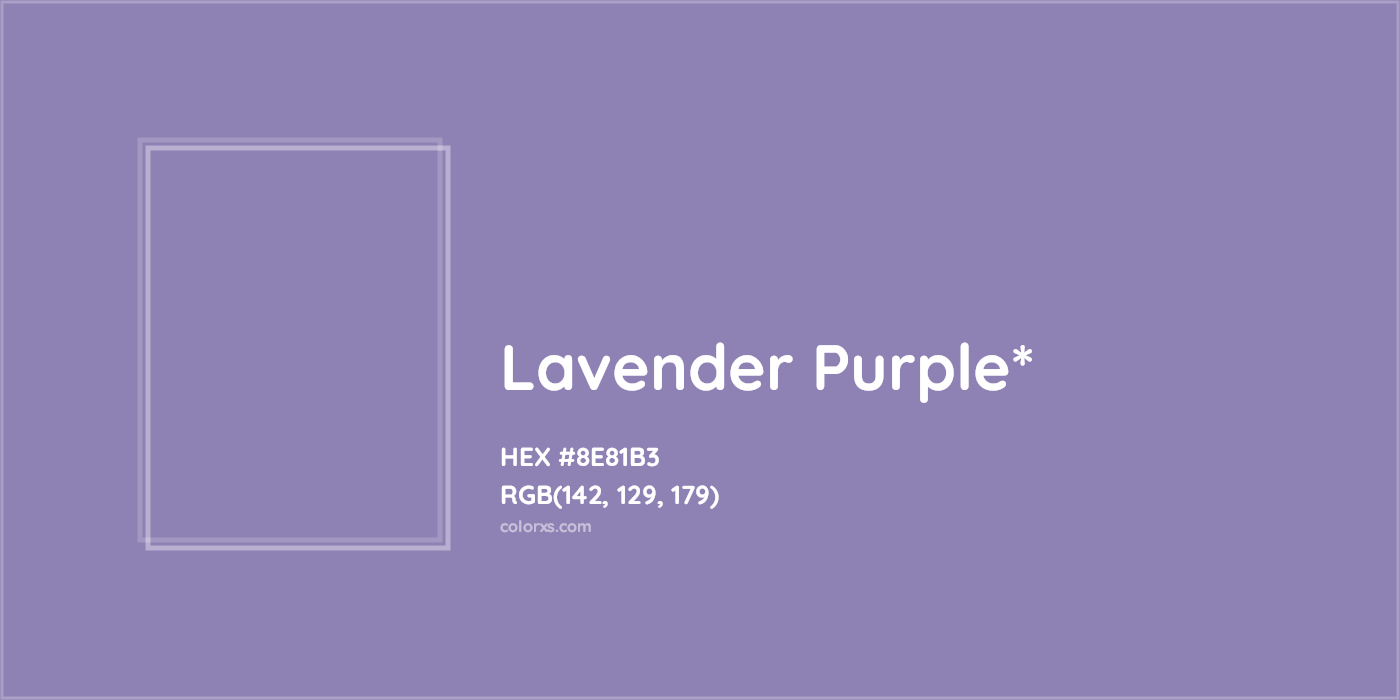 HEX #8E81B3 Color Name, Color Code, Palettes, Similar Paints, Images