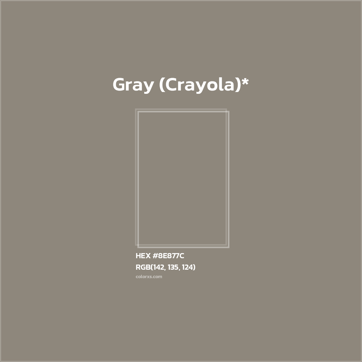 HEX #8E877C Color Name, Color Code, Palettes, Similar Paints, Images