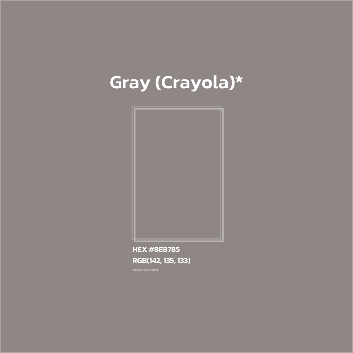 HEX #8E8785 Color Name, Color Code, Palettes, Similar Paints, Images
