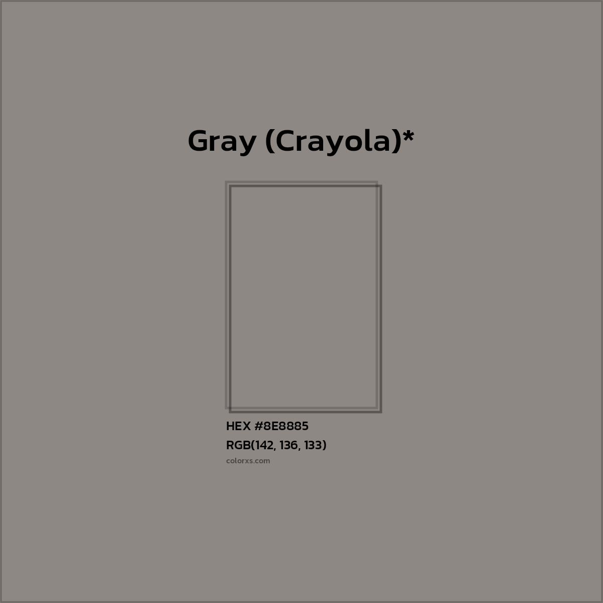 HEX #8E8885 Color Name, Color Code, Palettes, Similar Paints, Images