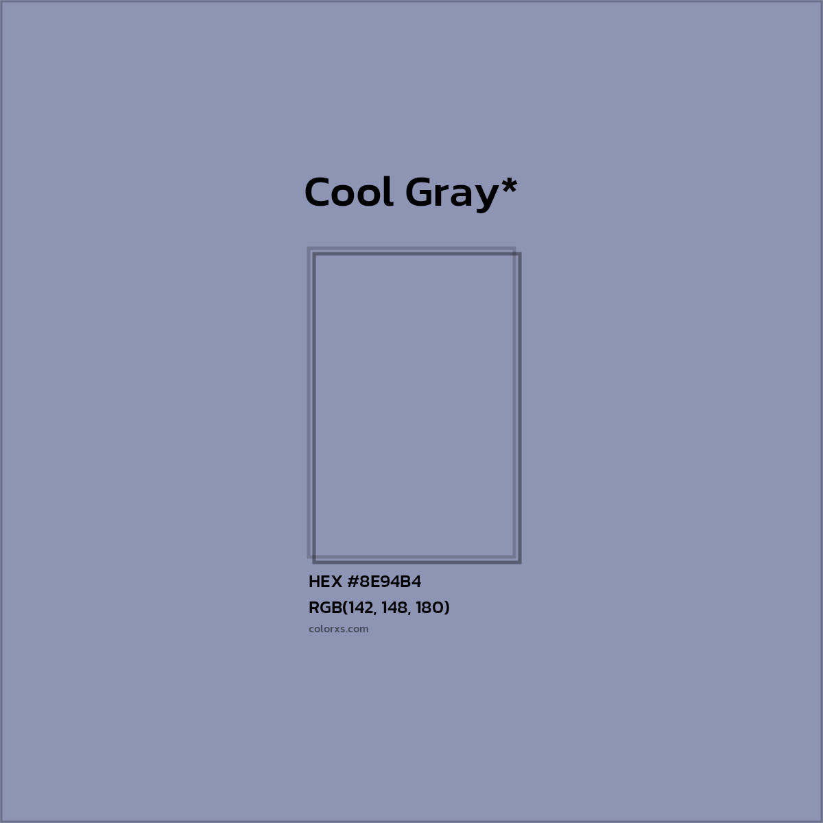 HEX #8E94B4 Color Name, Color Code, Palettes, Similar Paints, Images