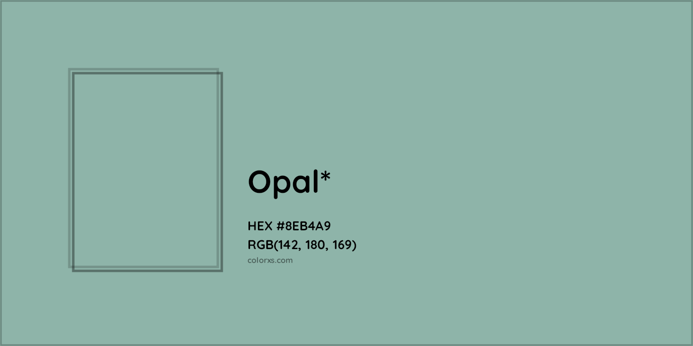 HEX #8EB4A9 Color Name, Color Code, Palettes, Similar Paints, Images