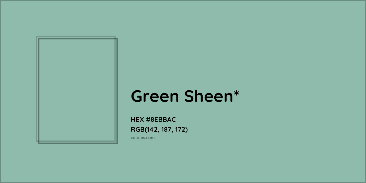 HEX #8EBBAC Color Name, Color Code, Palettes, Similar Paints, Images
