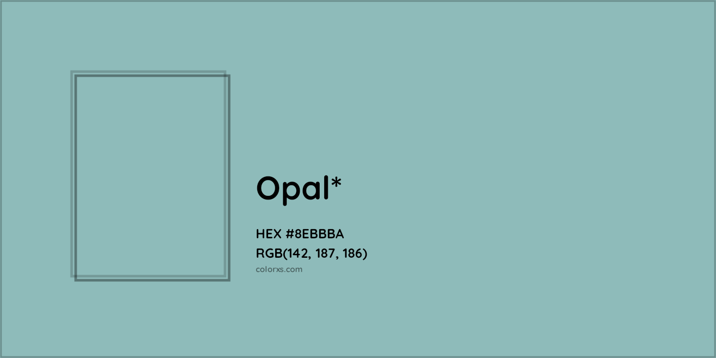 HEX #8EBBBA Color Name, Color Code, Palettes, Similar Paints, Images