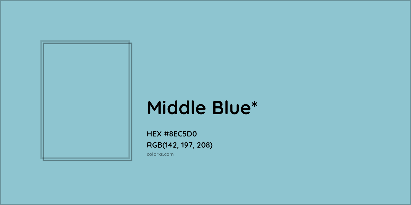 HEX #8EC5D0 Color Name, Color Code, Palettes, Similar Paints, Images