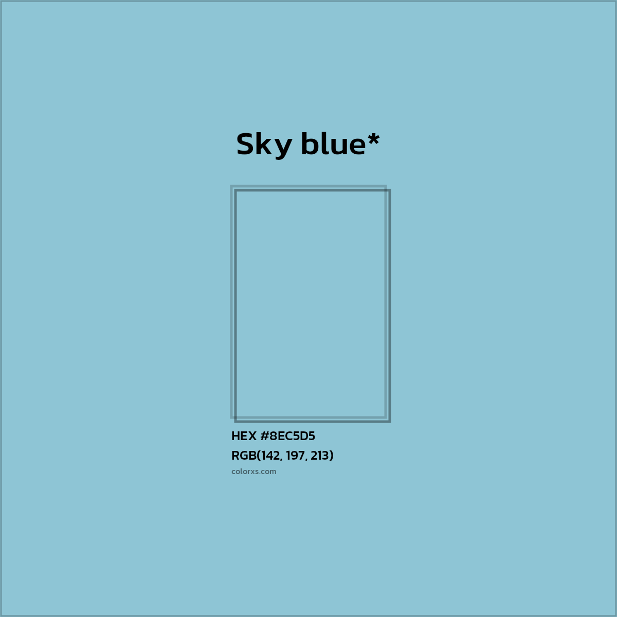 HEX #8EC5D5 Color Name, Color Code, Palettes, Similar Paints, Images