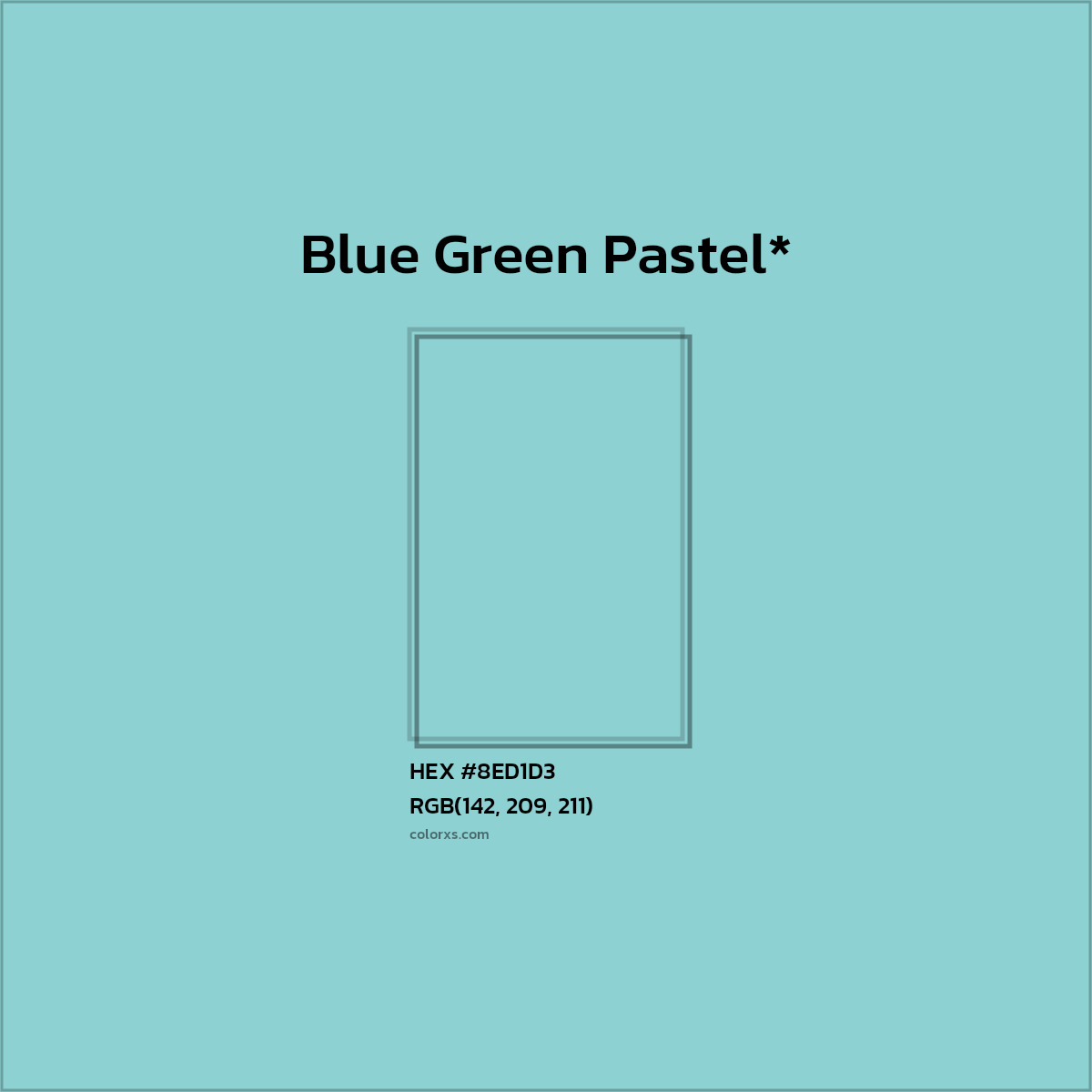 HEX #8ED1D3 Color Name, Color Code, Palettes, Similar Paints, Images
