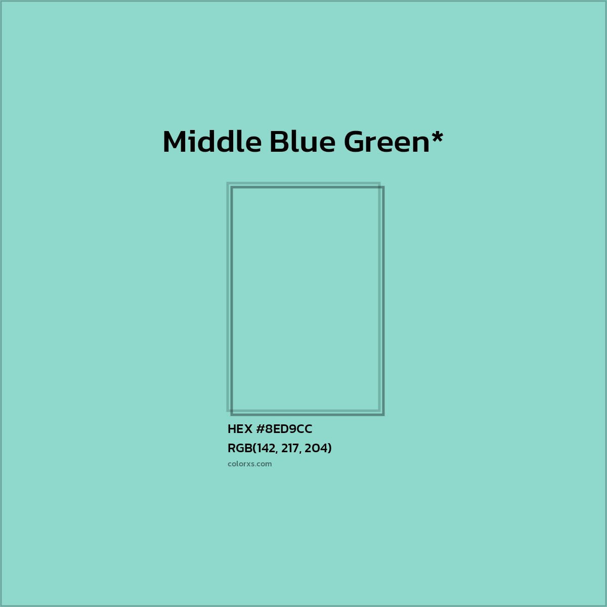 HEX #8ED9CC Color Name, Color Code, Palettes, Similar Paints, Images