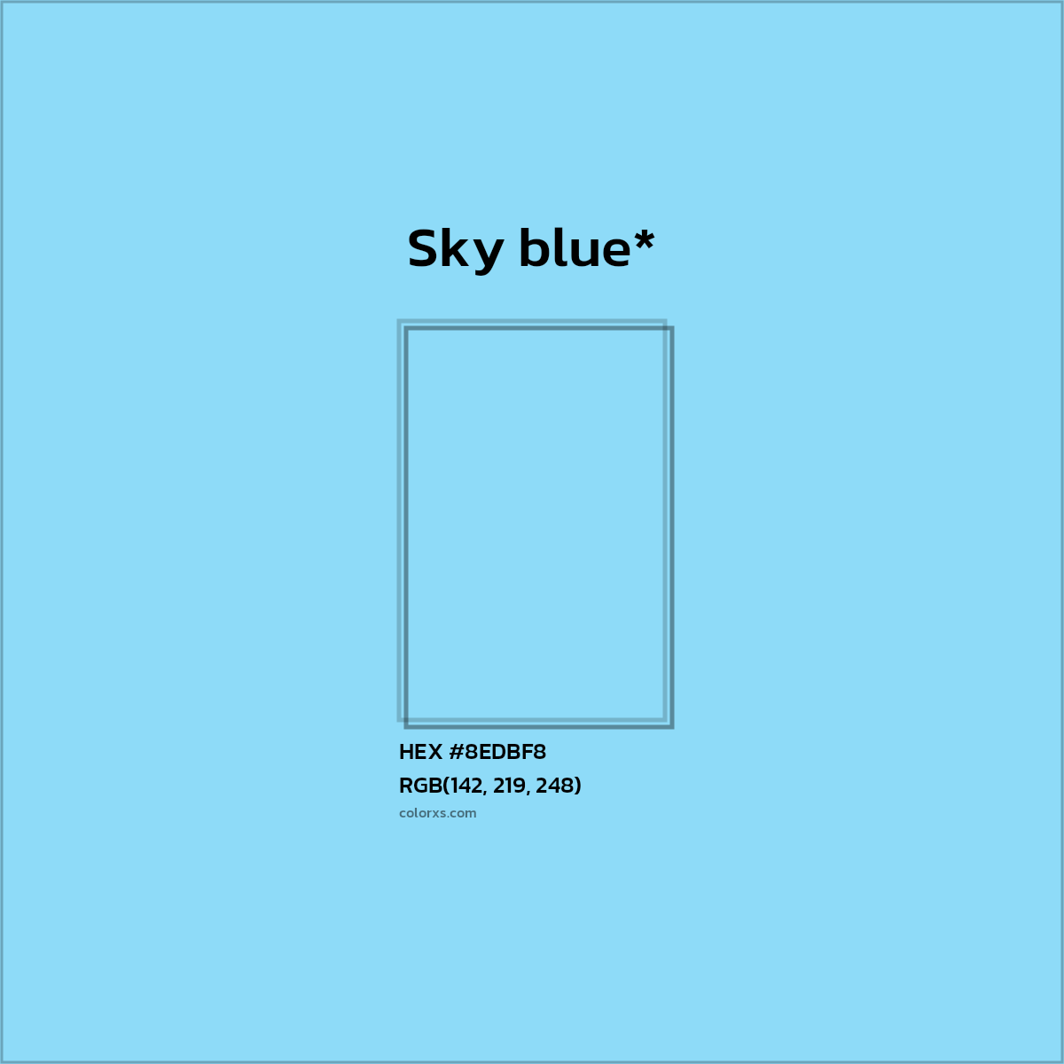 HEX #8EDBF8 Color Name, Color Code, Palettes, Similar Paints, Images