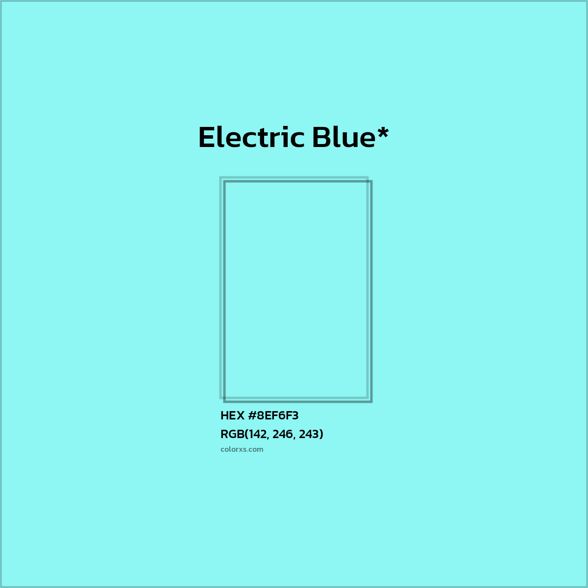 HEX #8EF6F3 Color Name, Color Code, Palettes, Similar Paints, Images