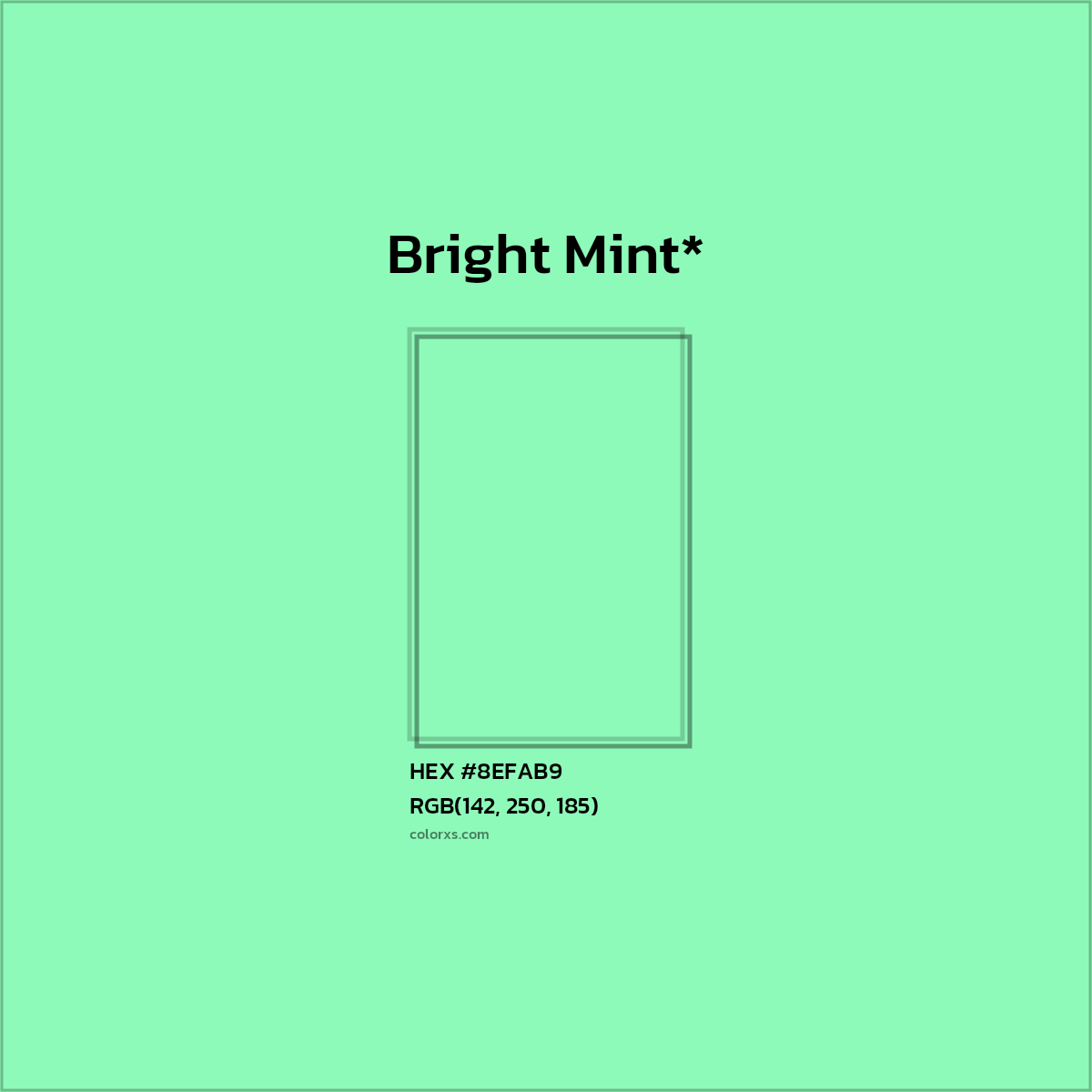 HEX #8EFAB9 Color Name, Color Code, Palettes, Similar Paints, Images
