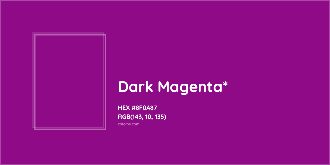 HEX #8F0A87 Color Name, Color Code, Palettes, Similar Paints, Images